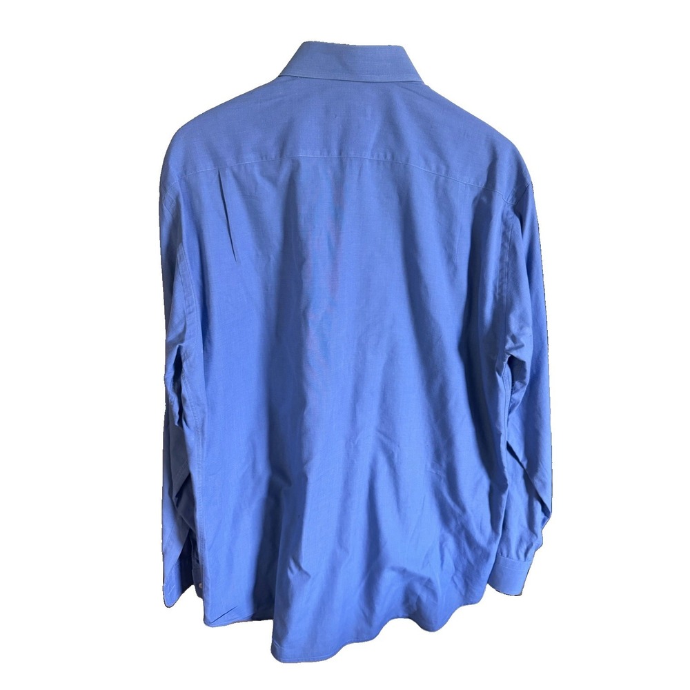 Fendi Roma Blue Button Front Dress Shirt Mens 16.5 42 Long Sleeve Italy - Picture 4 of 12